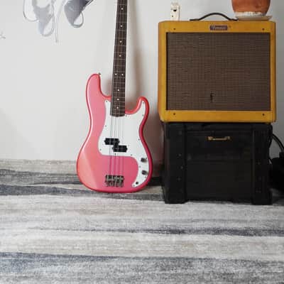 1985 Fender Precision Bass ‘62 Vintage Reissue PB62-55 Metallic Pink Japan MIJ Fujigen image 23
