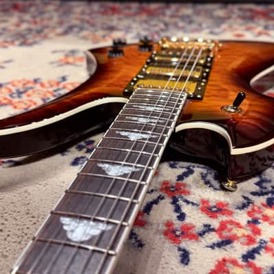 2015 B.C. Rich Mockingbird Pro X Custom Special X3 - Made In Korea - Tobacco Burst AAA Quilted Contoured Top w/ Gold Hardware image 9