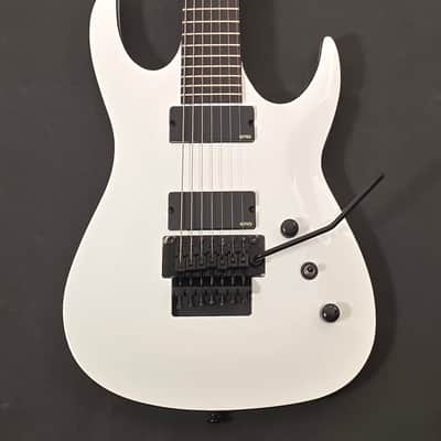 Agile 7 String Electric Guitar w/Floyd Rose 25.5" Scale Interceptor Pro 725 EB EMG White image 1