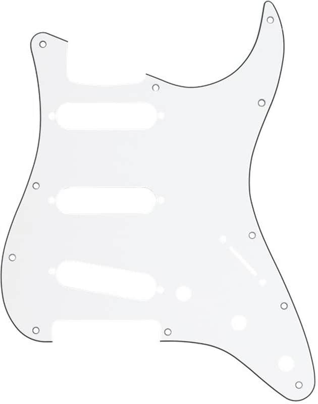 Fender 11 Hole Modern Style 4 Ply SSS Stratocaster Pickguard-White Pearl image 1