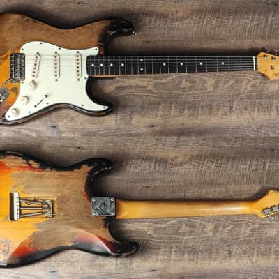 MyDream Partcaster Custom Built - Heavy Relic Sunburst SRV image 1
