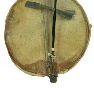 Handmade Ravanahatha Red Black Folk Fiddle Sarangi Ravanhatta Rajasthani Musical String Instrument image 7