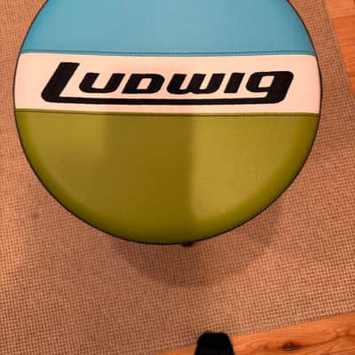 Ludwig LAC49TH Atlas Classic Round Throne 2010s - Chrome with Blue / Olive Seat image 2