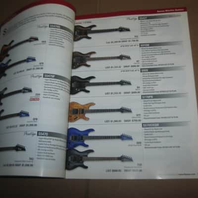 very lightly handed, near A+ genuine Ibanez 2013 Full Line Catalog (114 total pages) + a one page Amendments sheet (states "For Authorized Dealers Only") Color Pictures and B & W Text, Thin Quality Paper, Semi-Gloss Sheen, CATALOG - L: 11" x W: 8 & 1/4" image 12