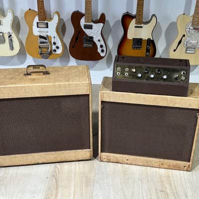 Gibson GA-88S Stereo Combo 1960 - the rarest Tweed Combo w/2 seperate Speaker Cabinets w/power head stored inside ! image 3
