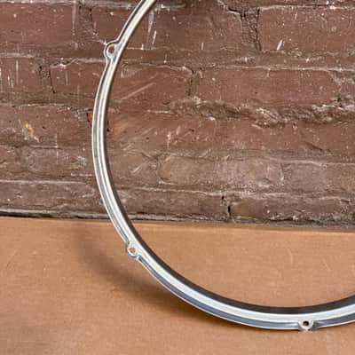 Unbranded 18.5" 6-Lug Bass Drum Resonant Hoop / Rim with Tom Mount Bracket Chrome Bild 5