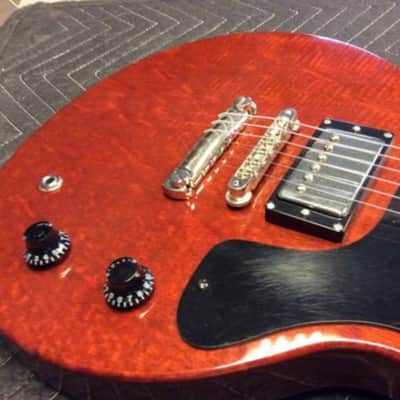 JamCity Guitars Les Paul Jr Double Cut  Faded cherry image 4