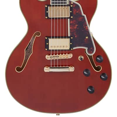 D'Angelico DAEMINIDCVIOGS EXCEL MINI DC Double Cutaway Semi-Hollow Body 6-String Electric Guitar w/Deluxe Hardshell Case image 5