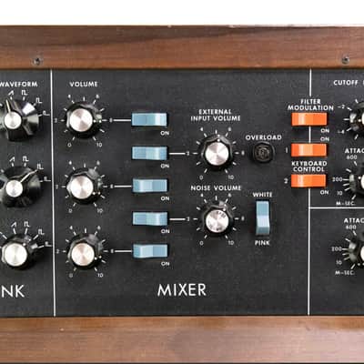 Moog Minimoog Model D 44-Key Monophonic Synthesizer 1971 - 1982 - Black / Wood image 4