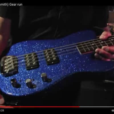 Tom Hamilton's Aerosmith, Custom G&L ASAT Blue Glitter Bass, 2010s PLUS Personalized NHL Hockey Jersey. AUTHENTICATED! (TH2 #4) image 14