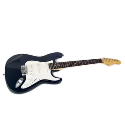 Zenison 6 String Strat Black Mustang Electric Guitar Solid Body & Plush Ultra Padded Gig Bag image 3