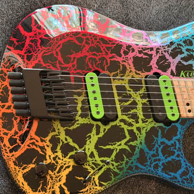 Kiesel Osiris Multiscale OM6 6-String Electric Guitar Crackle Finish USA American Fanned Frets 2020 image 3