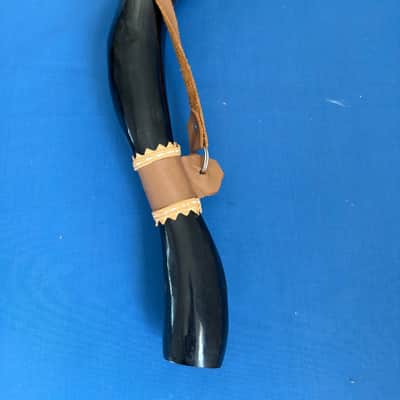 41" Brazilian Berrante Ox Horn Trumpet Handmade in 5 Horns and Leather Streaps image 7