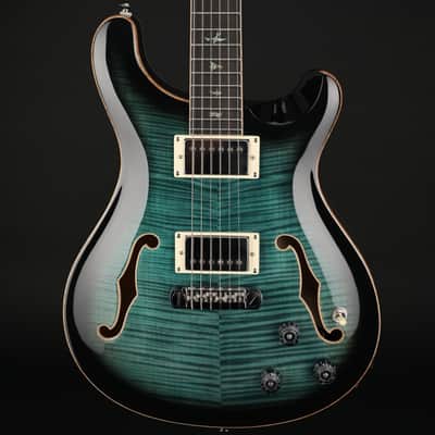 PRS SE Hollowbody II Piezo in Peacock Blue Smokeburst with Case image 1