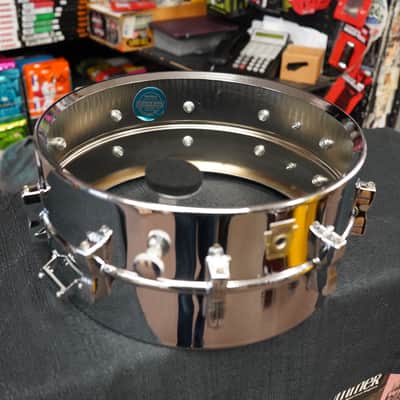 Vintage 1984 USA LUDWIG Lud-A-Loy 6.5x14" Aluminum With Bow Tie Lugs Snare Drum image 4