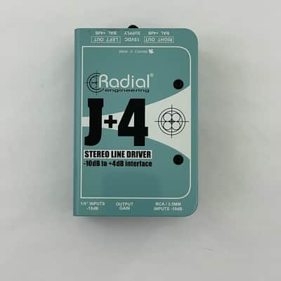 Radial J+4 Stereo Line Driver DI Box 2010s - Seafoam Blue image 1