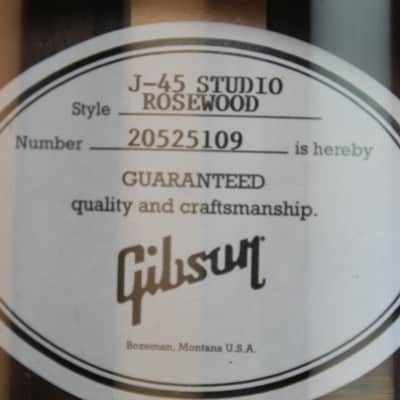 Used Gibson J-45 Studio Rosewood Acoustic/Electric Guitar image 6