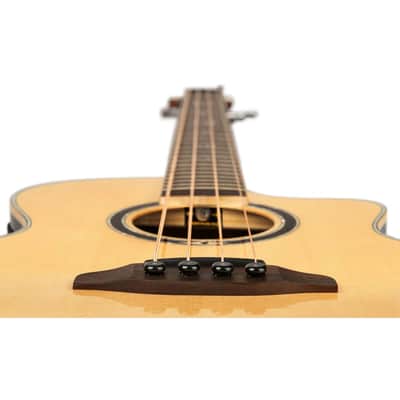 Ortega KTSM2-4 Signature Series Ken Taylor Solid Spruce Top Nato Neck Cutaway 4-String Acoustic-Electric Bass Guitar w/Gig Bag image 11
