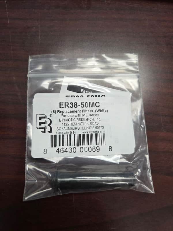 Etymotic ER38-50MC ER38-50MC Replacement filters 6/pkg white MC image 1