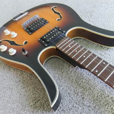 Vintage 1960s Silvertone Danelectro Coral Guitar Long Horn Sunburst Electric Holy Weirdsville image 11