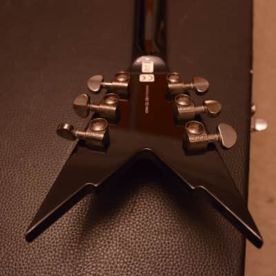 Dean Dimebag Darrell Razorback Flying V Pantera Signature Dime Guitar Black Red Bevels + Hard Case image 15