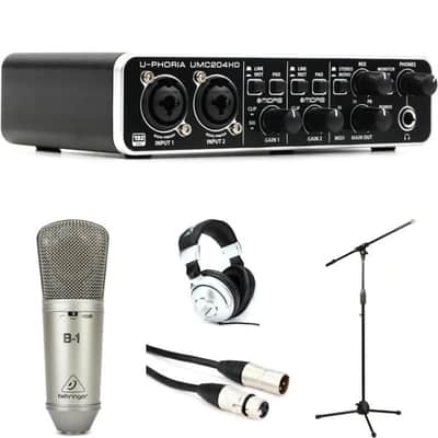 Behringer U-Phoria UMC204HD USB Audio Interface and B-1 Microphone Bundle image 2