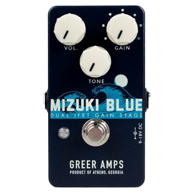 New Greer Amps Mizuki Blue Dual JFET Gain Stage Overdrive Guitar Effects Pedal image 1