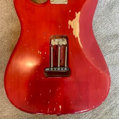 Fender Squier Standard Stratocaster 2003 Cherry Burst Heavy Relic image 3