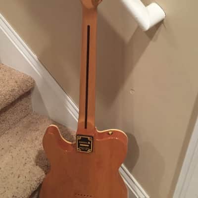 Samick Artist Series Thinline Hollow Telecaster copy TO-0345 1980's Natural Ash with Maple Neck and image 6