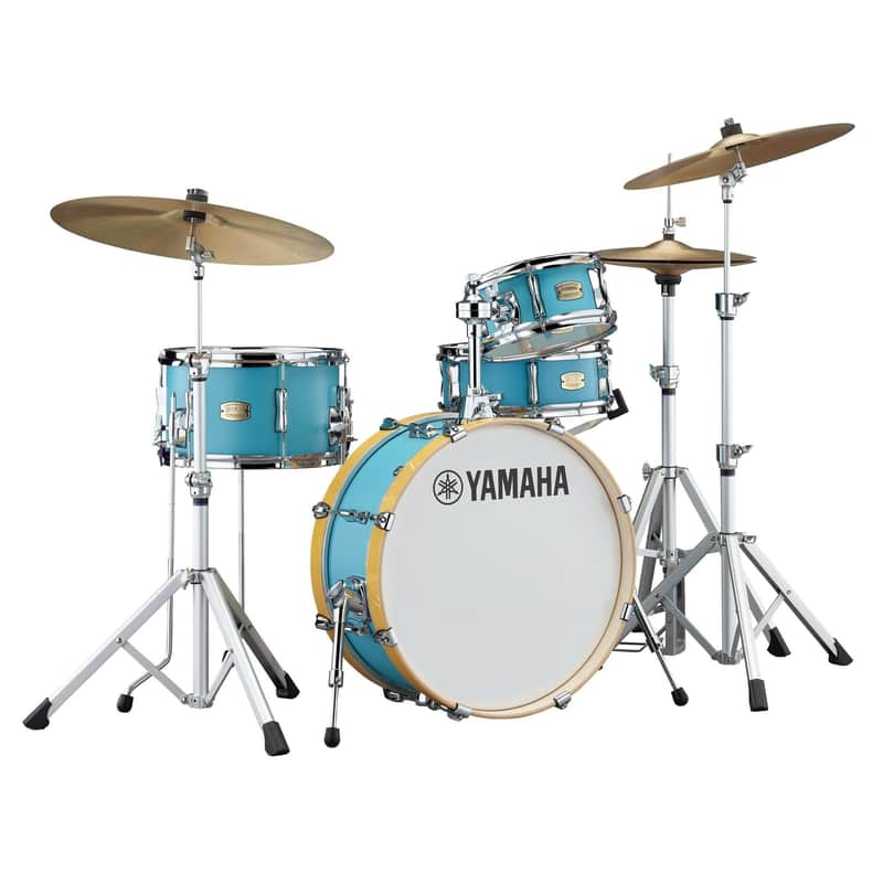 Yamaha Stage Custom Hip Birch Acoustic 4-Piece Drum Kit, Matte Surf Green (Used) image 1