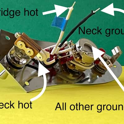 Heresy. A Fender Jazz Bass 3 Way Switch Series / Parallel Wiring Harness and Control Plate. image 2