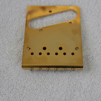 Fender/Gotoh Telecaster Gold Body Hardware Set Modern GTC202 6-saddle Bridge USA Tele TB-0030-002 image 3