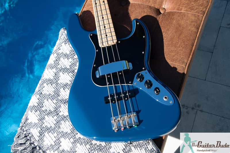 2020 Fender Hybrid Jazz Bass with Maple Fretboard - Indigo - Made in Japan - Pro Set Up w Perfect Frets/Action/Intonation! image 1