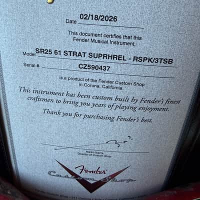 2026 Fender Custom Shop ‘61 Stratocaster SR25 Super Heavy Relic - Red Sparkle over 3 Tone Sunburst image 17