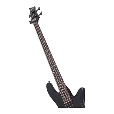Schecter Stiletto Stealth 4-String Bass Guitar (Satin Black) Bundle image 10