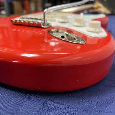 Used 2021 Squier Classic Vibe '50's Strat Stratocaster Electric Guitar Maple Fingerboard Fiesta Red image 23