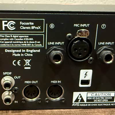 Focusrite Clarett 8Pre X Thunderbolt Audio Interface 2010s - Red image 6