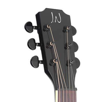 JN Guitars Yakisugi Acoustic Electric Dreadnought Guitar - Black - YAK-D image 3