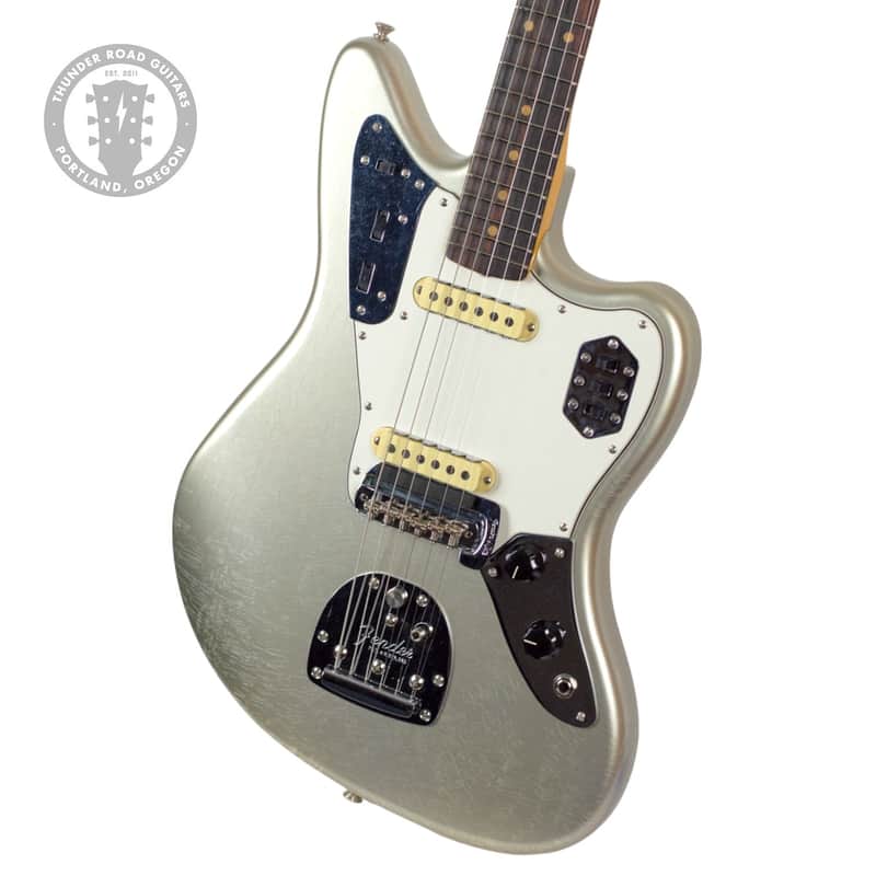 New Fender Custom Shop '63 Jaguar Deluxe Closet Classic Aged Inca Silver w/Matching Painted Headstock