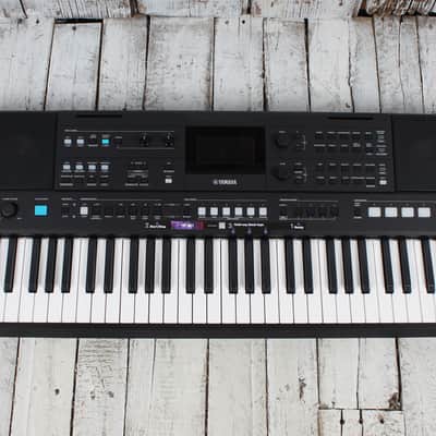 Yamaha PSR-E483 61 Key Portable Keyboard with Power Supply and Music Rest image 1