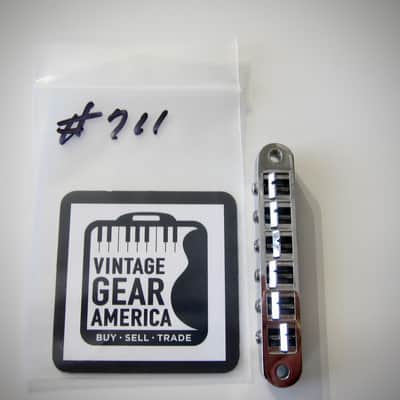 Gibson Tune-O-Matic Bridge Nashville Style Authentic Vintage Part Circa 1975-1982 Chrome image 5
