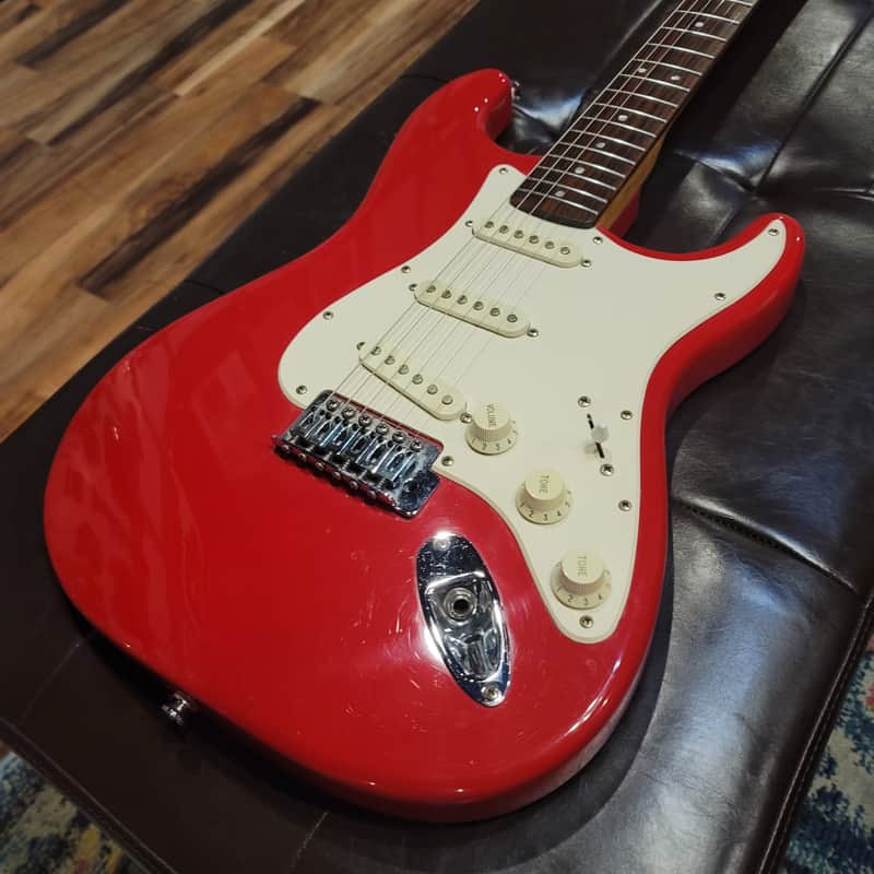 2007 Squier by Fender Bullet Stratocaster - Dakota Red Strat | Reverb