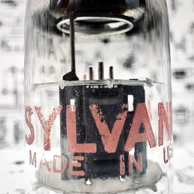 Sylvania 12AT7 Black Plates Halo O-Getter - Tested image 5