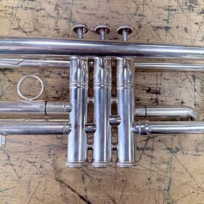 Vintage Bach Stradivarius Model 37 Silver Bb Trumpet with Original Case Just Serviced Late 1970's image 13