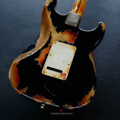 Fender Stratocaster Black Left Handed Heavy Aged Relic image 7