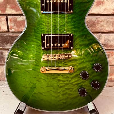 Firefly LP-Style Electric Quilted Top (Green Burst) image 2