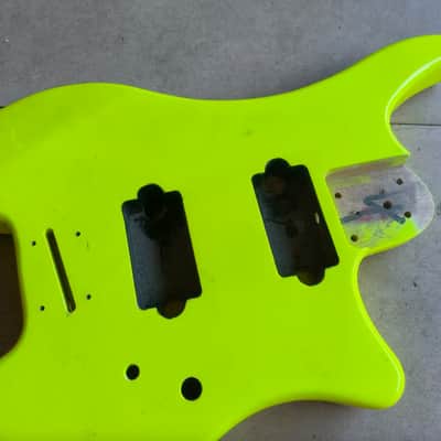 Yellow Headless Guitar HH Body image 2