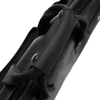 Levy's Solera Premium Leather Electric Guitar Gig Bag - Black image 5
