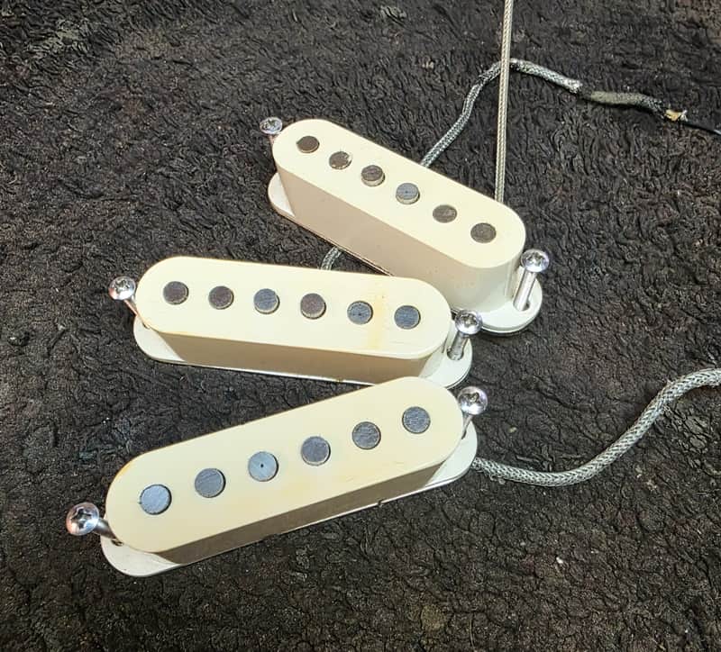 Set of Maxon pickups from a Greco Early Sixties Strat copy image 1