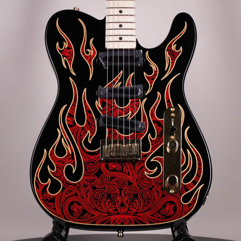 Fender James Burton Telecaster Red Paisley Flames Maple Fingerboard (US22184062) image 1